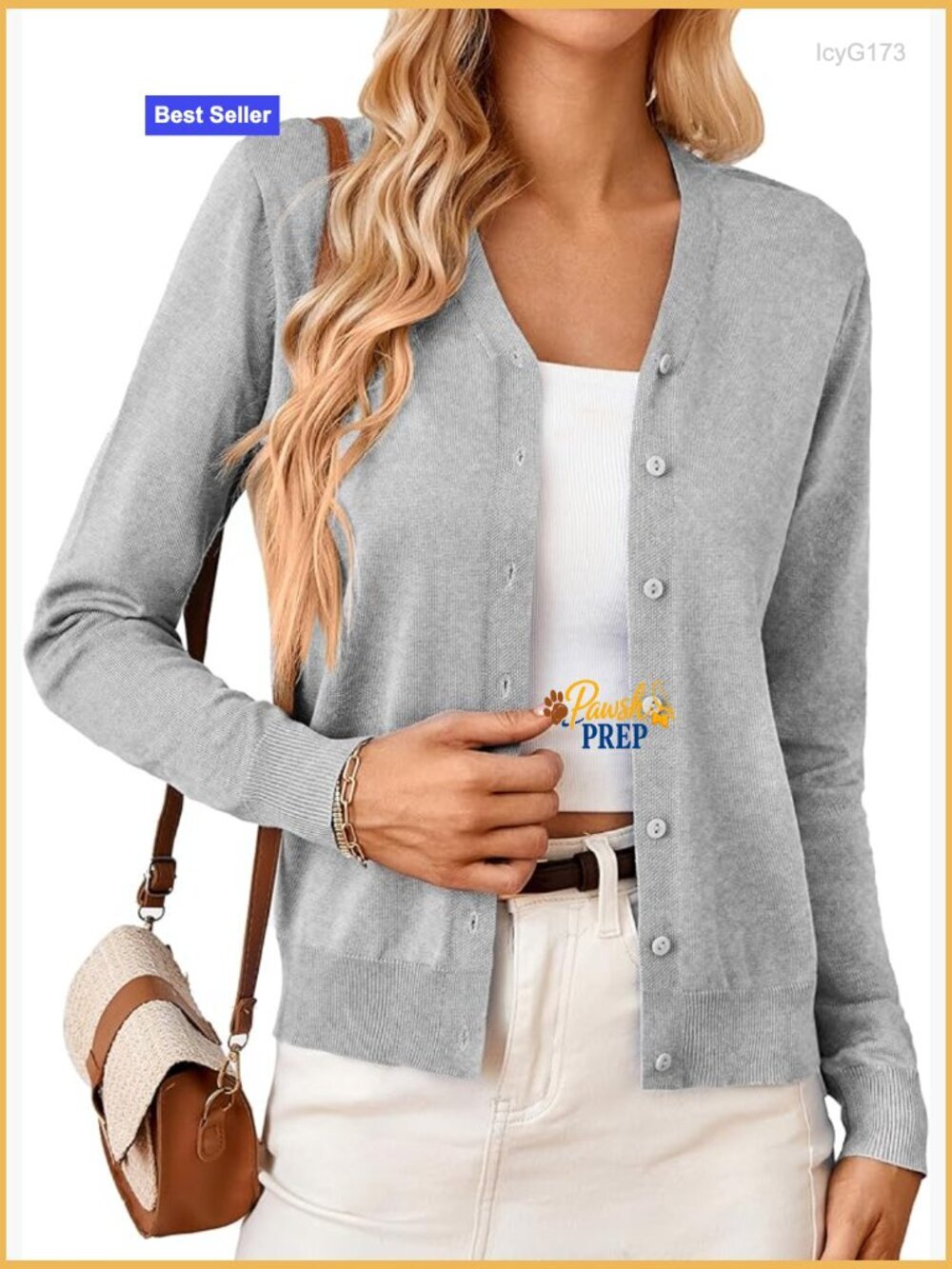 Long Sleeve V-Neck Cardigan Sweater Knit Button Down Classic